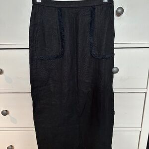 NWT J. Crew black midi pencil skirt size 0